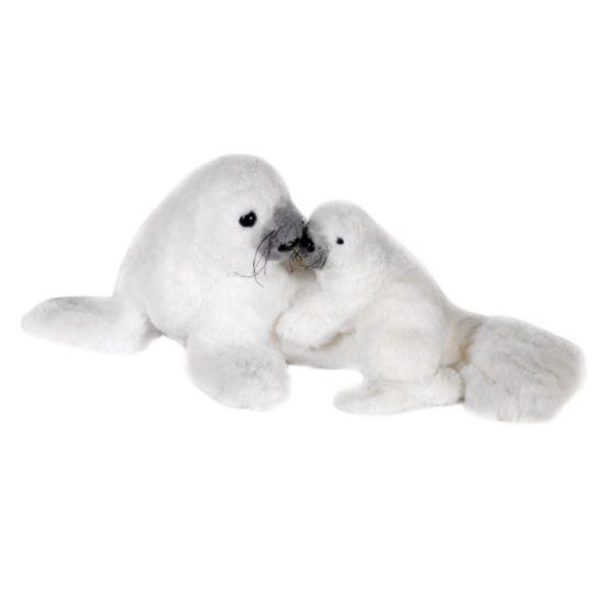 Decorazione mamma e cucciolo di foca